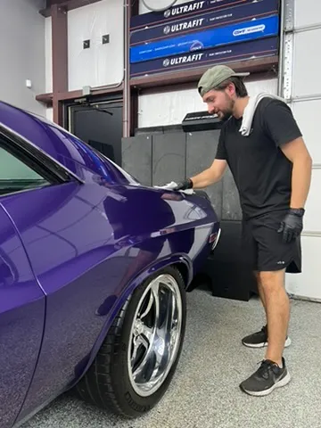 Detailing a purple Challenger
